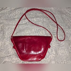 Vintage Red leather saks fifth avenue bag